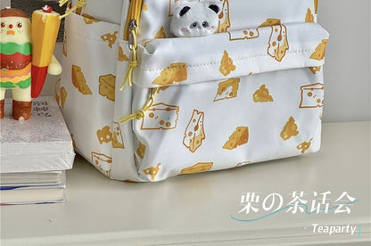 Cheese Print Backpack / Charm / Set