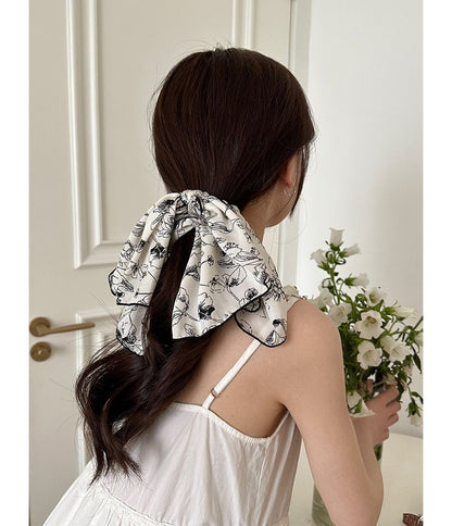 Floral Bow Scrunchie