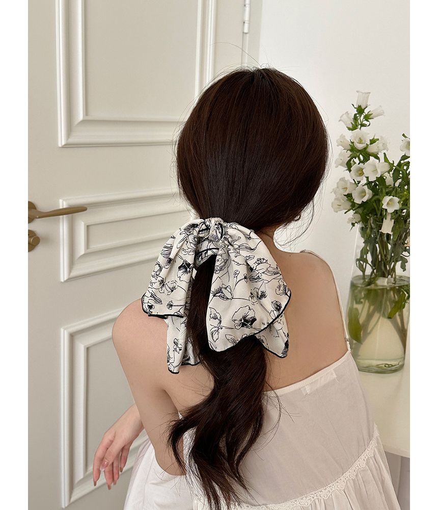 Floral Bow Scrunchie