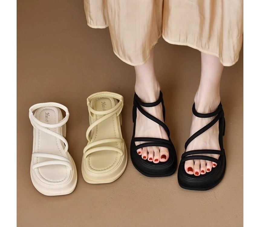 Platform Plain Sandals