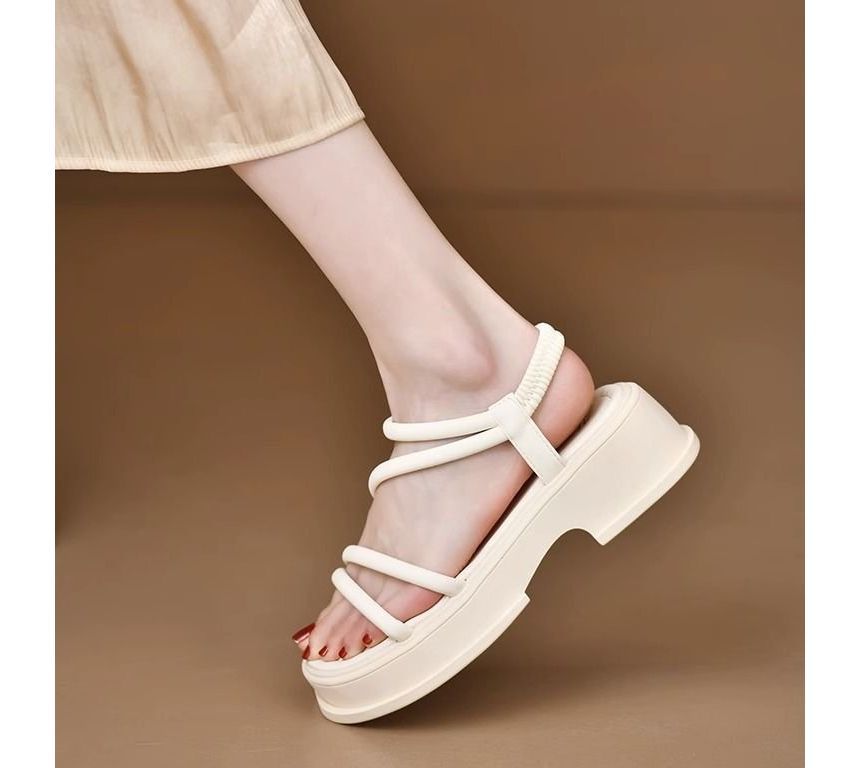 Platform Plain Sandals