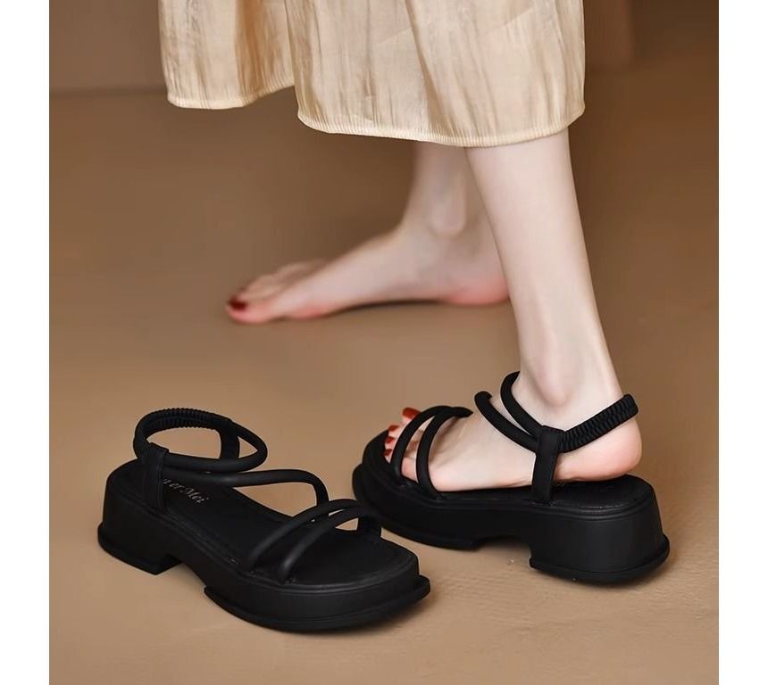 Platform Plain Sandals