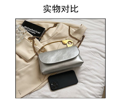 Flap Bag Pin Crossbody Safety Handle
