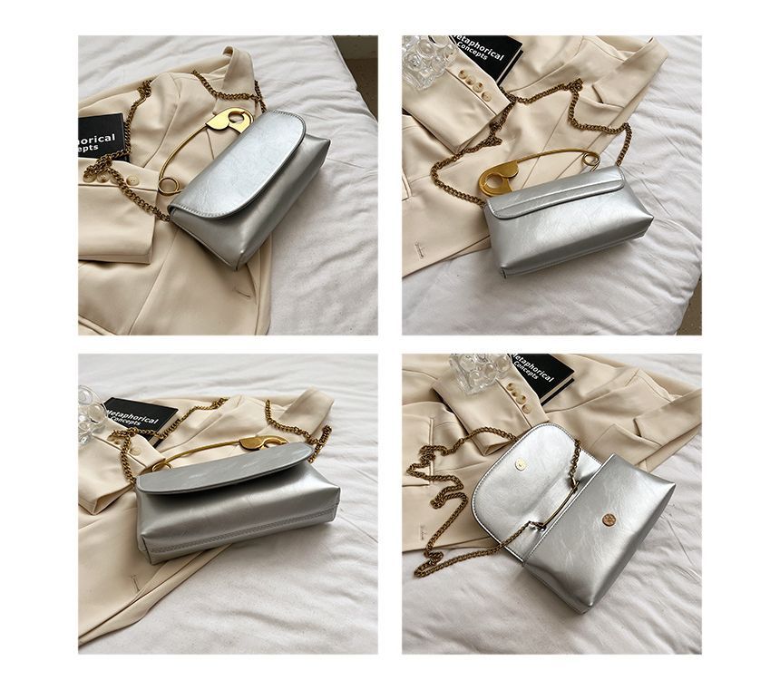 Flap Bag Pin Crossbody Safety Handle