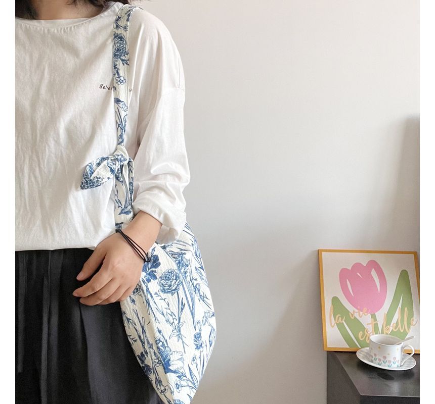 Floral / Tote Bag Crossbody