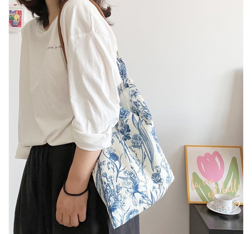 Floral / Tote Bag Crossbody