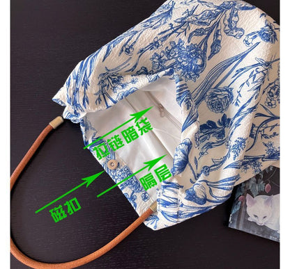 / Floral Crossbody Tote Bag