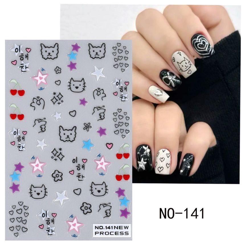 Cat Nail Art Stickers