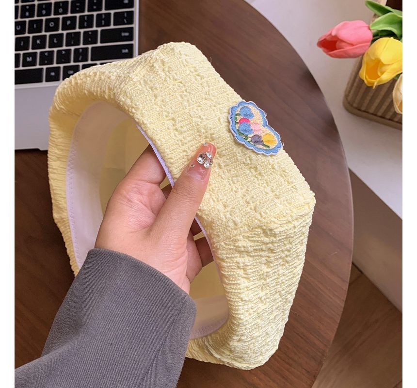 Flower Heart Applique Beret