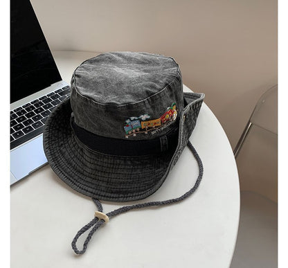 Cartoon Embroidered Boonie Hat