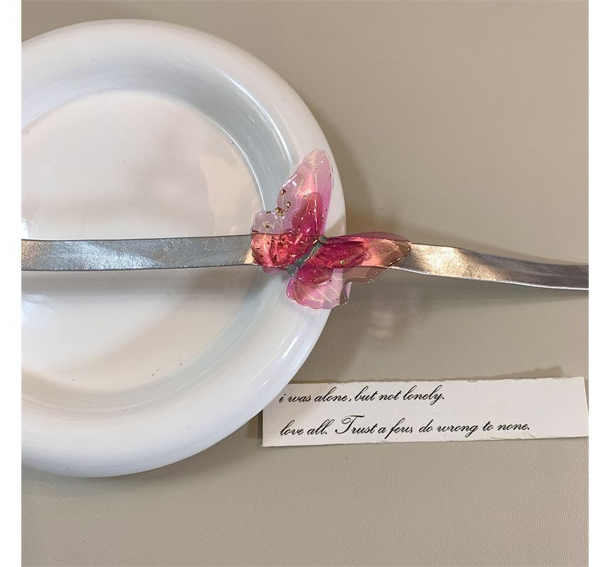 Faux Choker Butterfly Leather