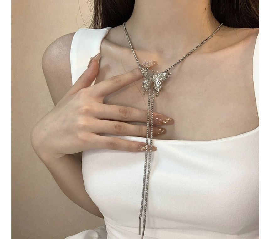 Lariat Butterfly Necklace