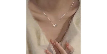 Pendant Necklace Heart Glossy