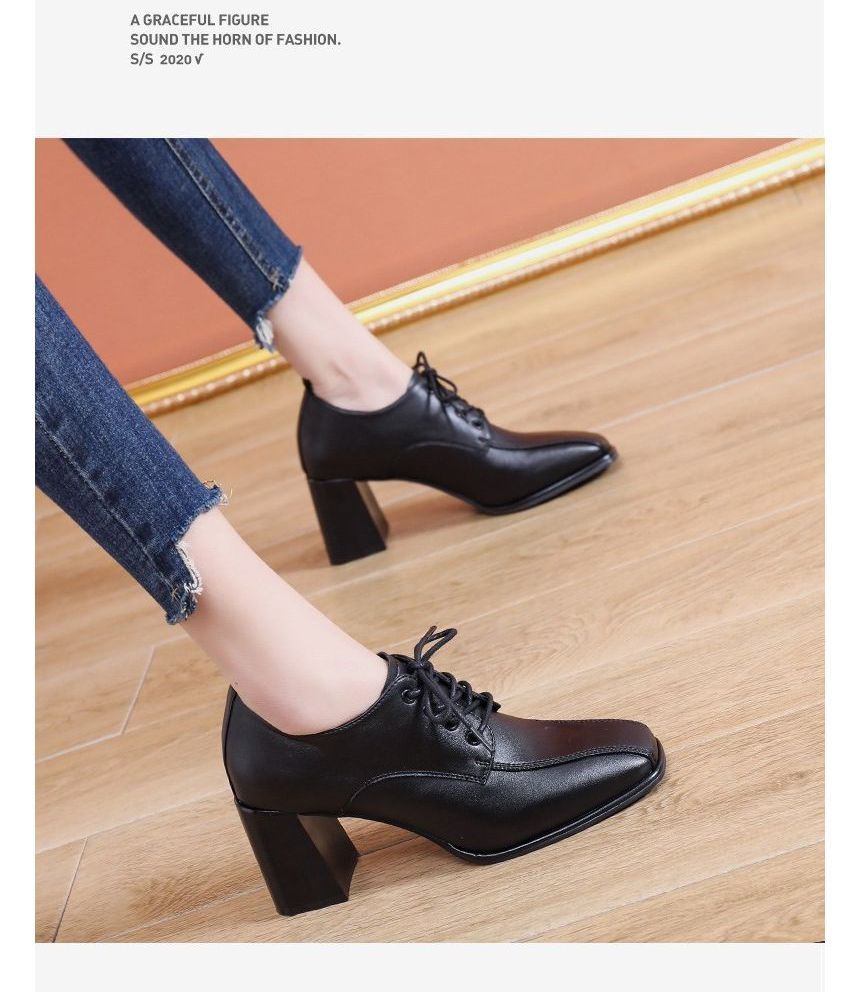 Block Heel Lace Ups