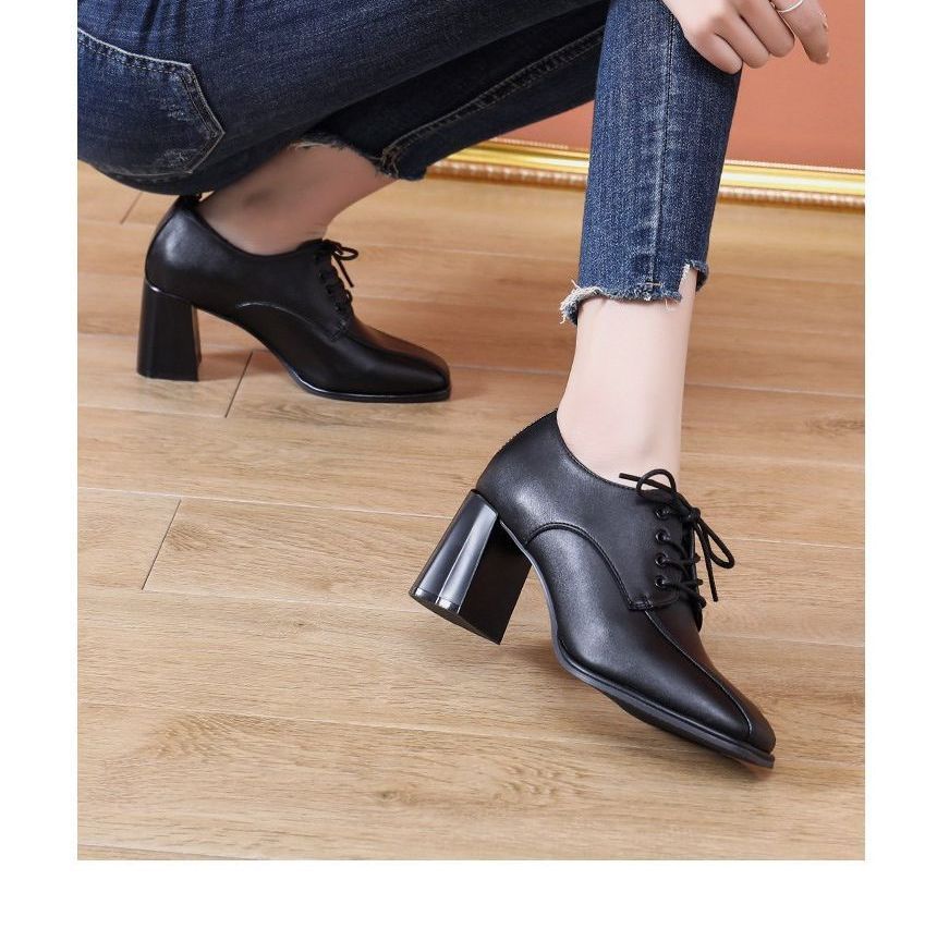 Block Heel Lace Ups