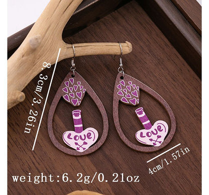 Wooden Drop Earring