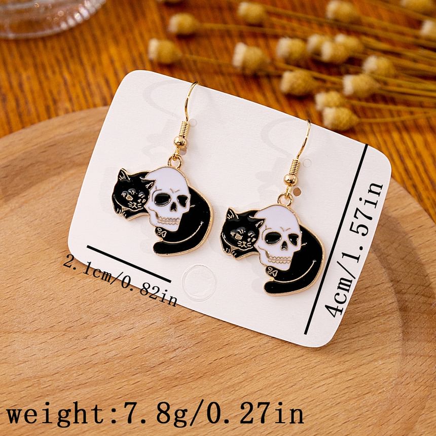 Halloween Cat Drop Earring