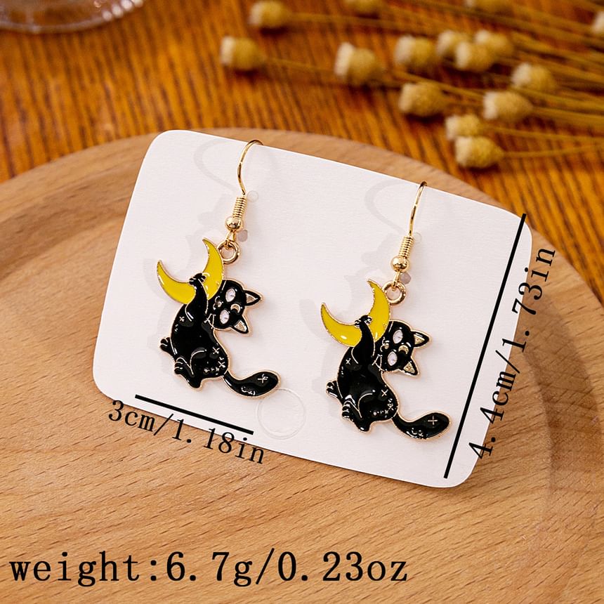 Halloween Cat Drop Earring