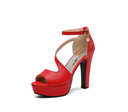 Ankle Strap Platform Chunky Heel Sandals