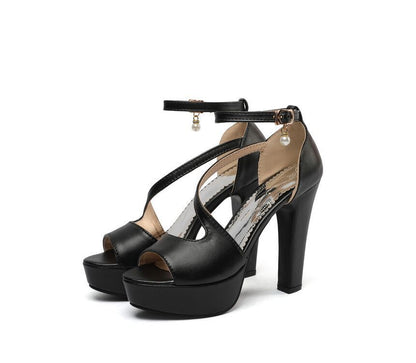 Ankle Strap Platform Chunky Heel Sandals