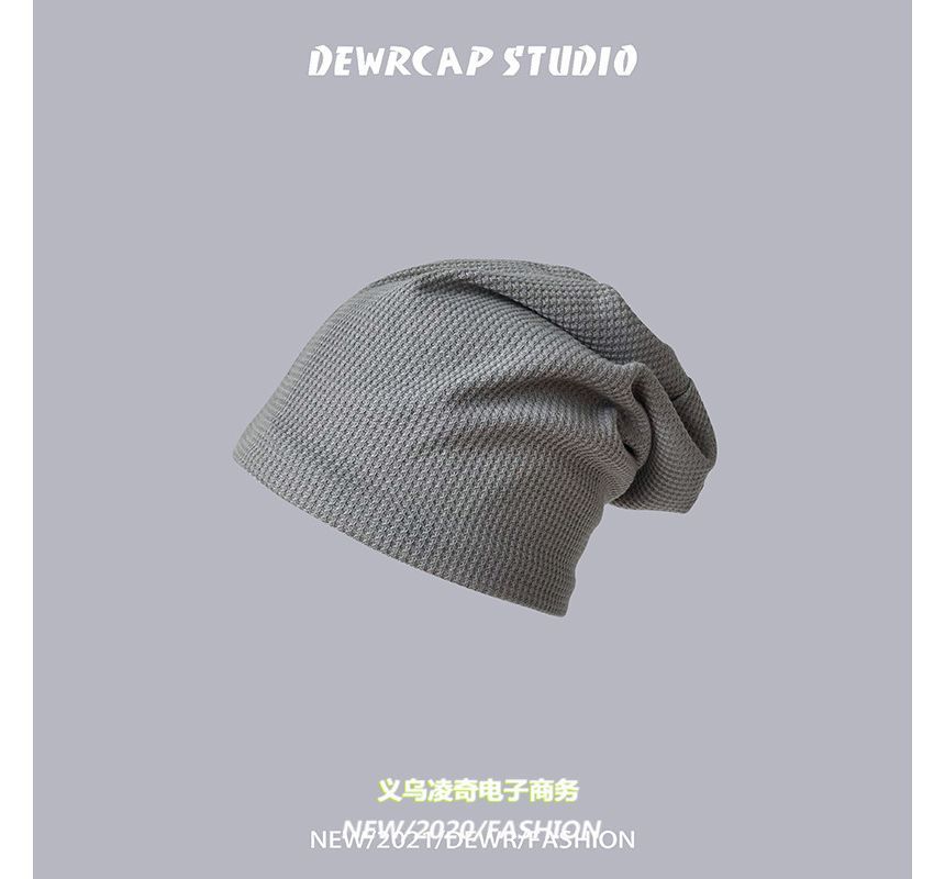 Knit Plain Beanie Slouchy