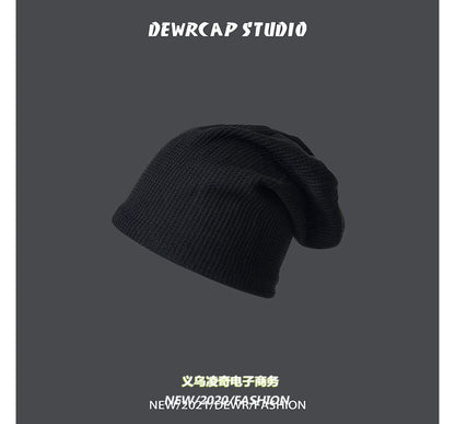 Knit Plain Beanie Slouchy