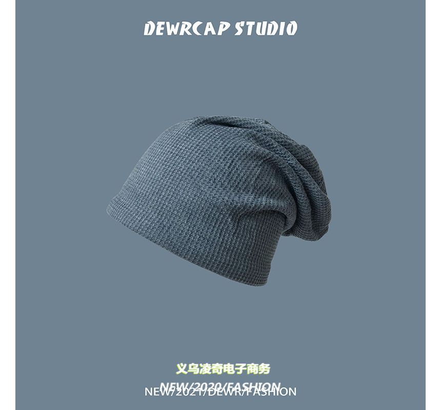 Knit Plain Beanie Slouchy