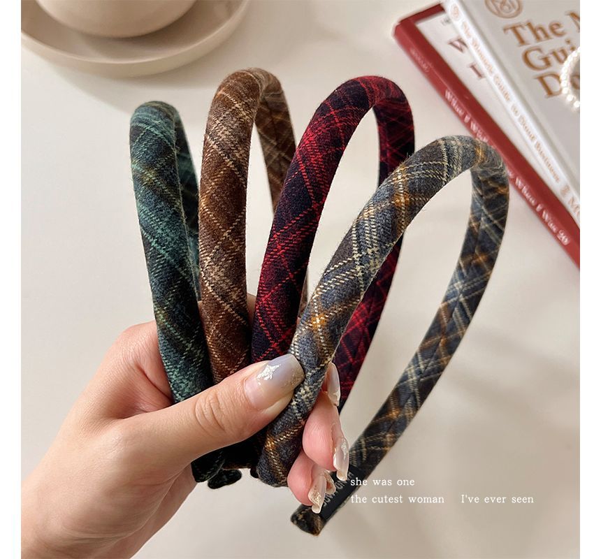 Plaid Fabric Headband