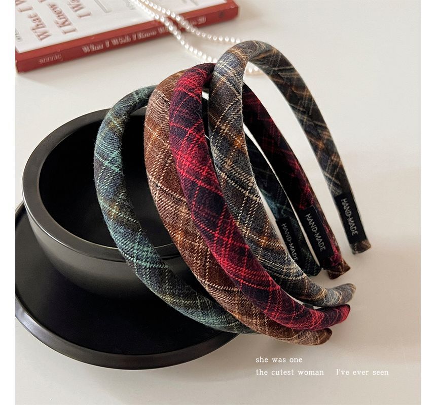 Plaid Fabric Headband