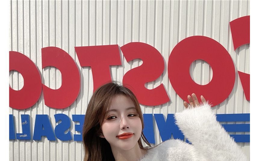 Sweater Plain Cropped Neck Round