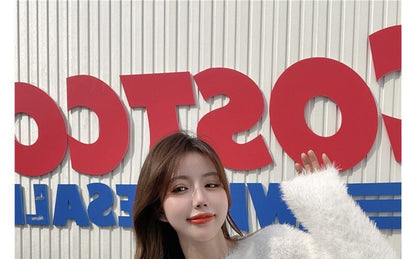 Sweater Plain Cropped Neck Round