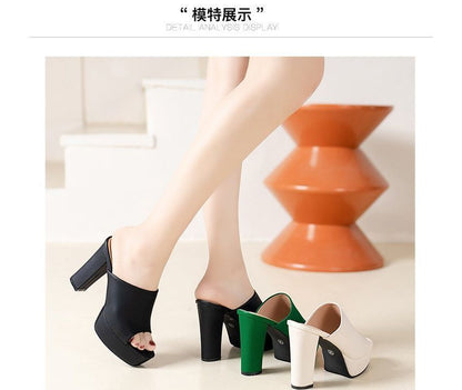 Sandals Heel Slide Platform Chunky