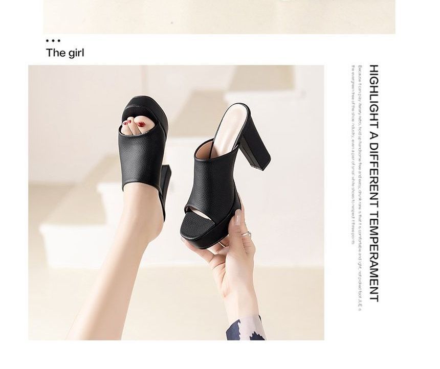 Sandals Heel Slide Platform Chunky