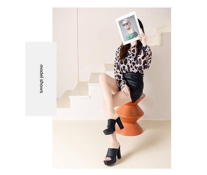 Sandals Heel Slide Platform Chunky