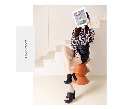 Sandals Heel Slide Platform Chunky