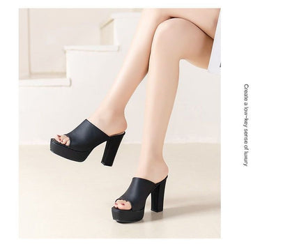 Sandals Heel Slide Platform Chunky