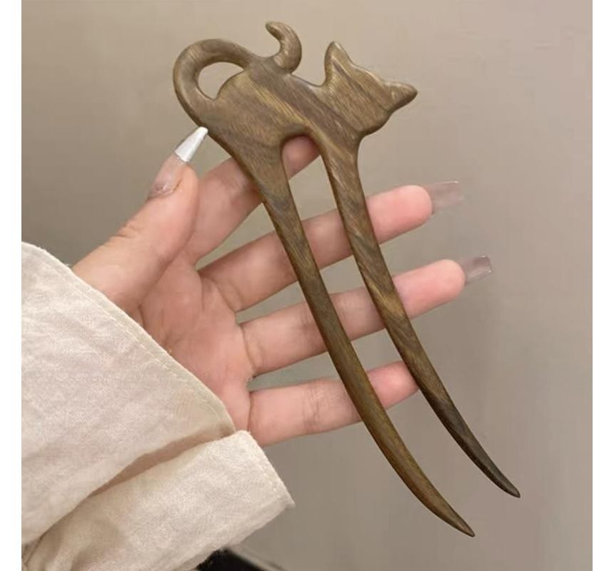 Cat Wooden Designs) Hair Stick (Various