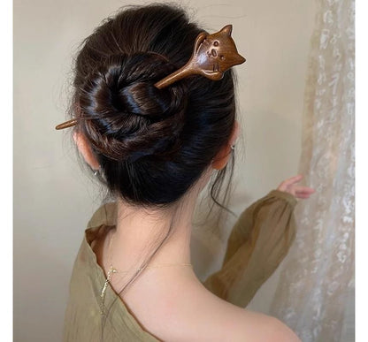 Cat Wooden Designs) Hair Stick (Various