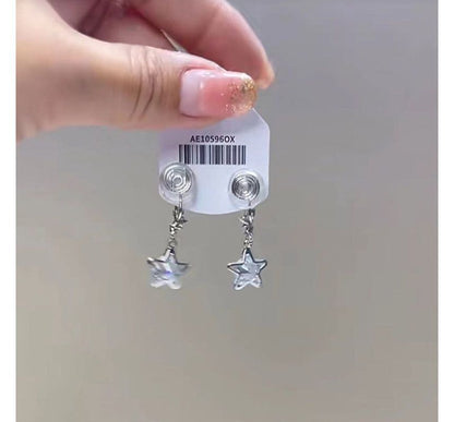 Star Dangle Rhinestone Alloy Earring