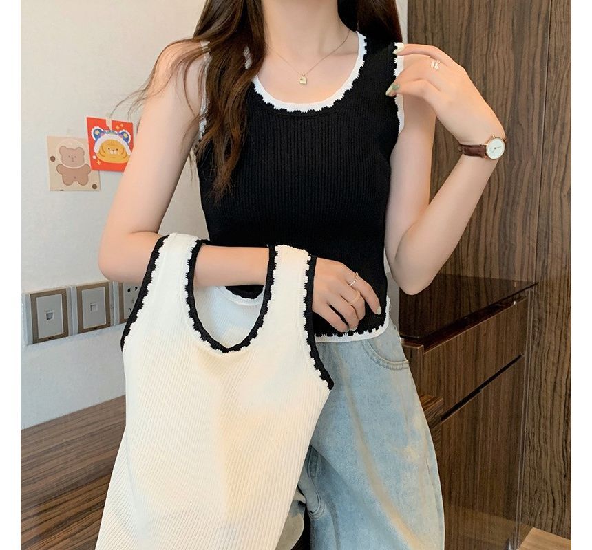 Tank Contrast Trim Top
