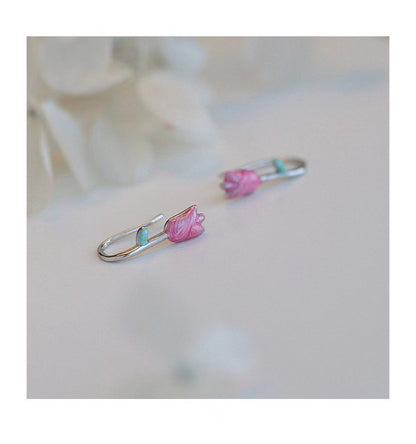 Tulip Glaze Alloy Stud Earring