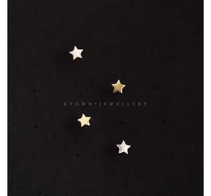 Star Sterling Silver Stud Earring