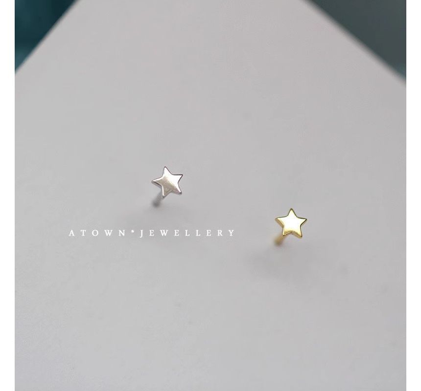 Star Sterling Silver Stud Earring