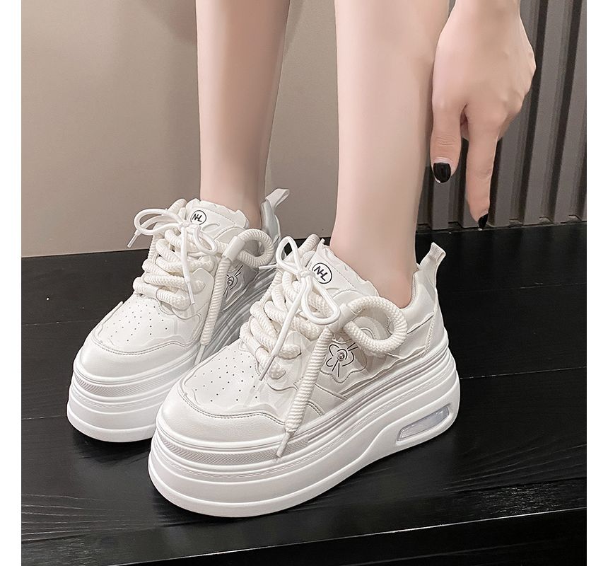 Floral Accent Sneakers Platform