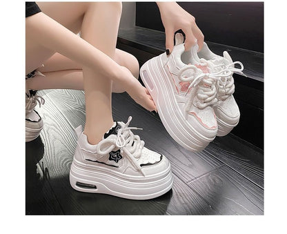 Floral Accent Sneakers Platform