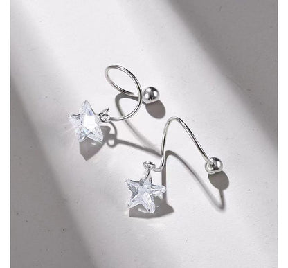 Star Spiral Drop Earring