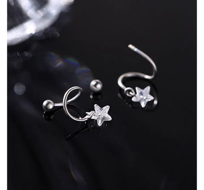 Star Spiral Drop Earring