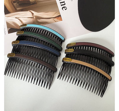 Faux Leather / Acrylic Hair Comb (Various Designs)