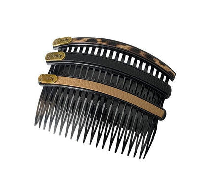 Faux Leather / Acrylic Hair Comb (Various Designs)