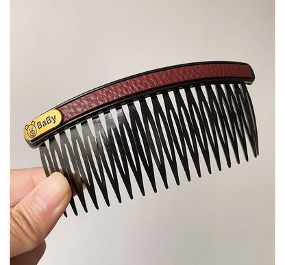 Faux Leather / Acrylic Hair Comb (Various Designs)